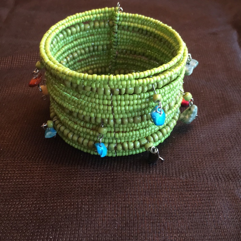 Max & Gino energy stone and beaded cuff